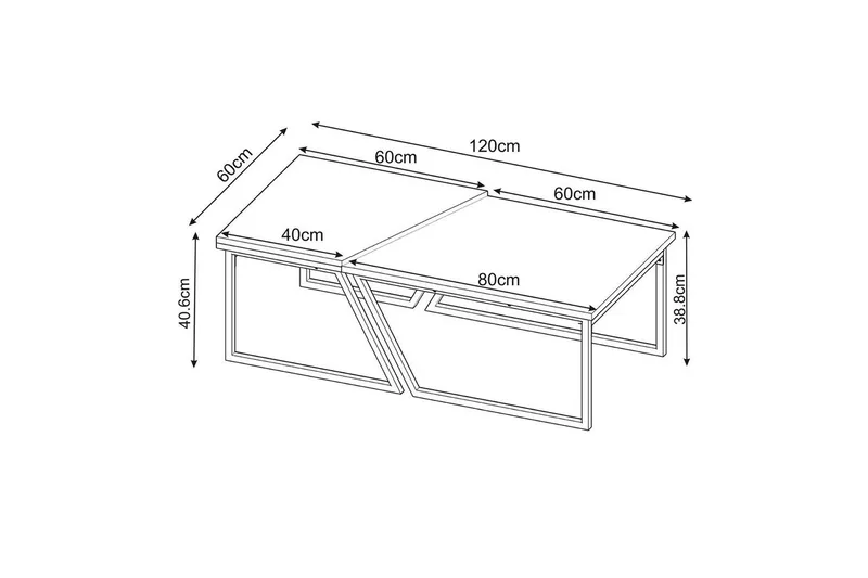 Bulskoll Sofabord 120 cm - Travertin - Møbler - Borde - Sofabord