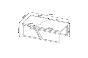 Bulskoll Sofabord 120 cm - Travertin - Møbler - Borde - Sofabord