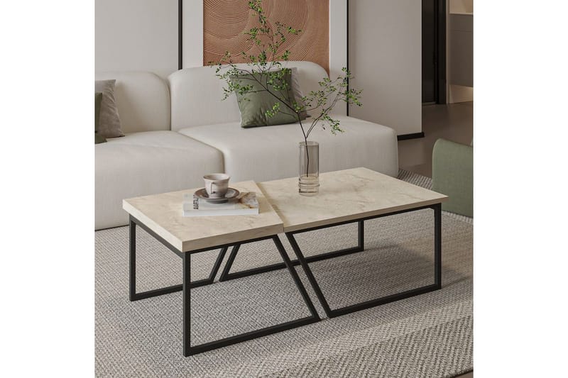 Bulskoll Sofabord 120 cm - Travertin - Møbler - Borde - Sofabord