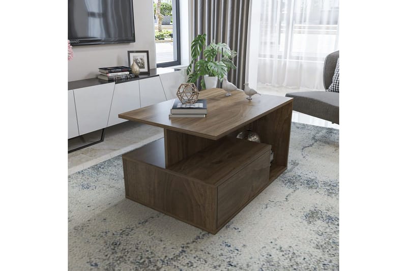 Bulvari Sofabord 90 cm - Valnød - Møbler - Borde - Sofabord