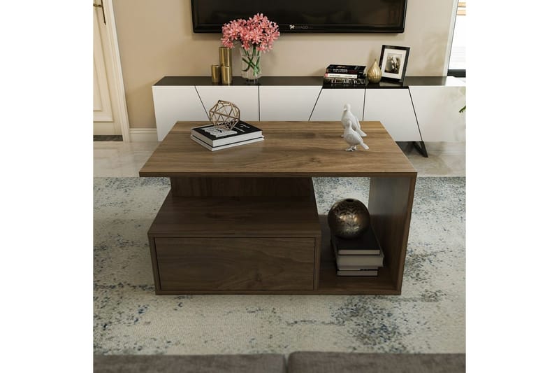 Bulvari Sofabord 90 cm - Valnød - Møbler - Borde - Sofabord