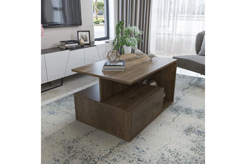 Bulvari Sofabord 90 cm - Valnød - Møbler - Borde - Sofabord