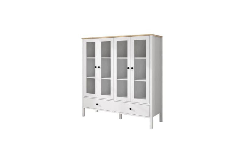 Cadrel Bogreol 130 cm, Natur/Hvid