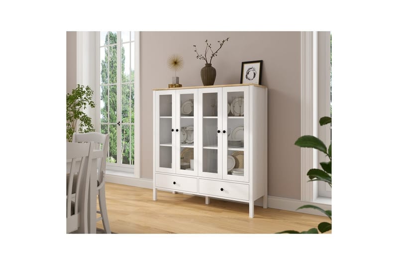 Cadrel Bogreol 130 cm - Natur/Hvid - Opbevaring - Hylder & Reoler - Bogreol