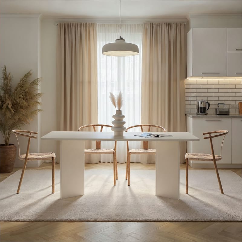 Cadron spisebord 180 cm rektangulært - Træ Hvid - Møbler - Borde - Spisebord og køkkenbord