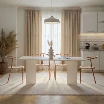 Cadron spisebord 180 cm rektangulært - Træ Hvid - Møbler - Borde - Spisebord og køkkenbord