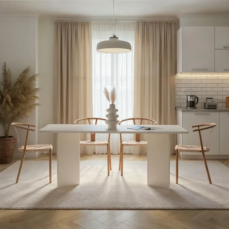 Cadron spisebord 180 cm rektangulært - Træ Hvid - Møbler - Borde - Spisebord og køkkenbord