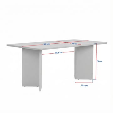 Cadron spisebord 180 cm rektangulært - Træ Sort - Møbler - Borde - Spisebord og køkkenbord