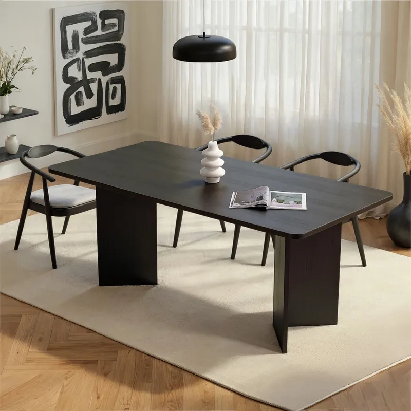 Cadron spisebord 180 cm rektangulært - Træ Sort - Møbler - Borde - Spisebord og køkkenbord