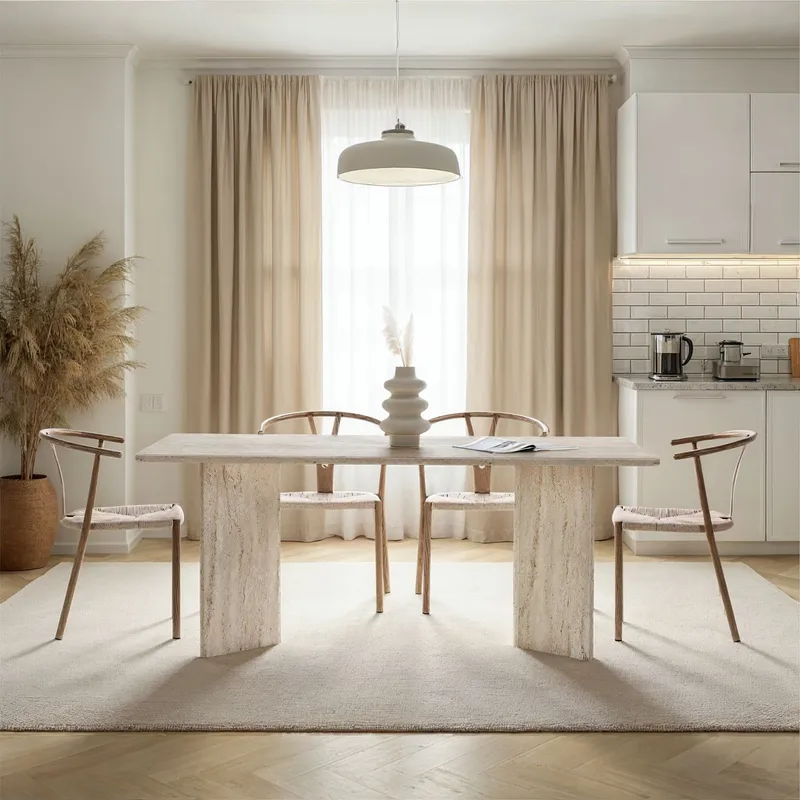 Cadron spisebord 180 cm rektangulært - Travertin - Møbler - Borde - Spisebord og køkkenbord