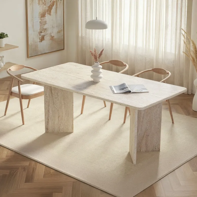Cadron spisebord 180 cm rektangulært - Travertin - Møbler - Borde - Spisebord og køkkenbord