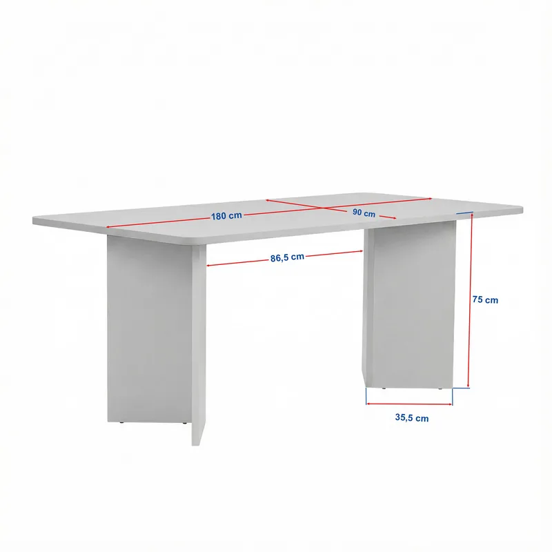Cadron spisebord 180 cm rektangulært - Travertin - Møbler - Borde - Spisebord og køkkenbord