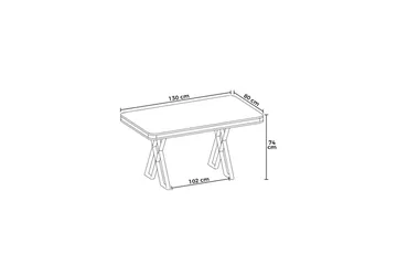 Calchera Spisebord 130 cm Rektangulær - Hvid Marmor/Krom - Møbler - Borde - Spisebord og køkkenbord