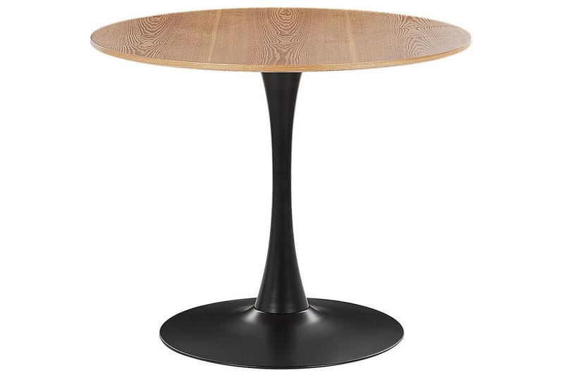 Calmar Spisebord 90 cm Rund - Lysebrun/Sort - Møbler - Borde - Spisebord og køkkenbord