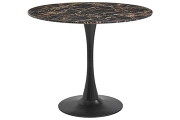 Calmar Spisebord 90x74 cm Rund - Sort/Guld - Møbler - Borde - Spisebord og køkkenbord
