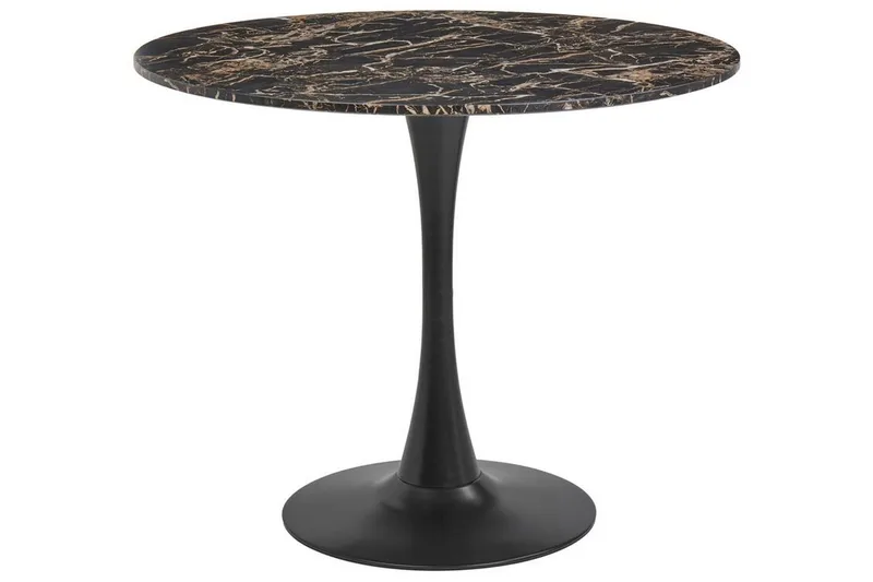 Calmar Spisebord 90x74 cm Rund, Sort/Guld