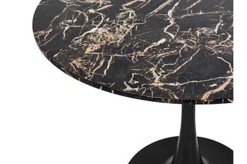 Calmar Spisebord 90x74 cm Rund - Sort/Guld - Møbler - Borde - Spisebord og køkkenbord