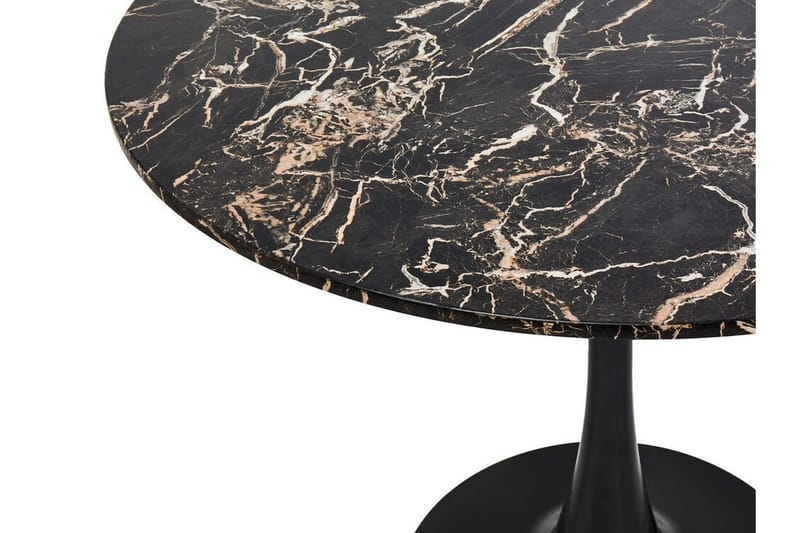 Calmar Spisebord 90x74 cm Rund - Sort/Guld - Møbler - Borde - Spisebord og køkkenbord