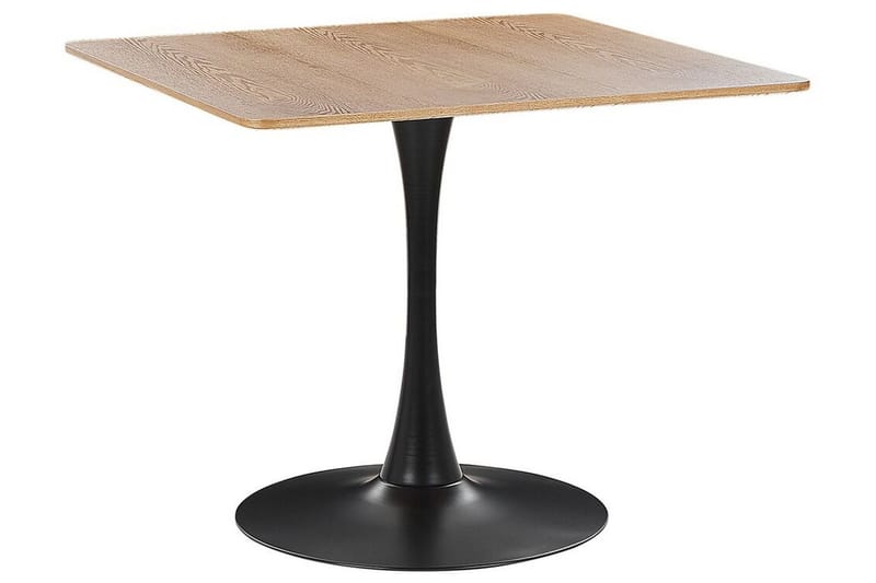 Calmar Spisebord 90x90 cm, Lysebrun/Sort