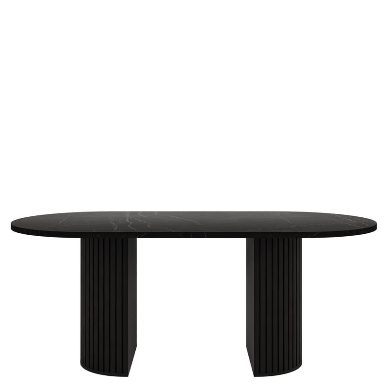Calvion Spisebord 185 cm Ovalt, Sort