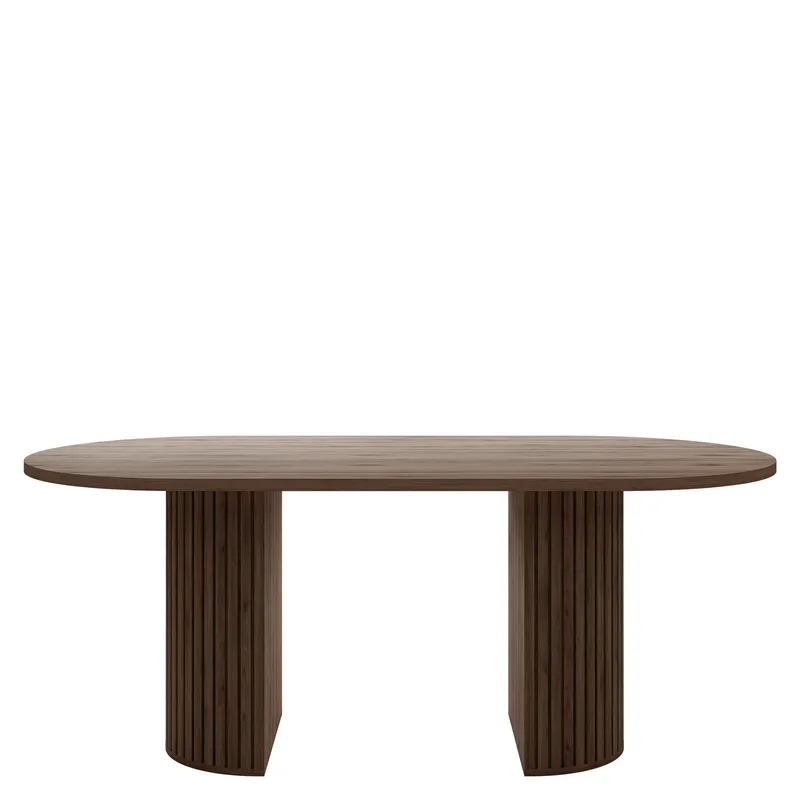 Calvion Spisebord ovalt 185 cm - Brun - Møbler - Borde - Spisebord og køkkenbord