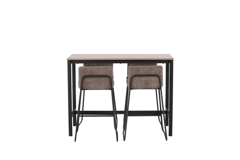 Camden Barbord 60x120 cm med 4 Bisbee Stole, Mørk grå