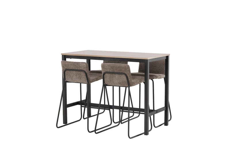 Camden Barbord 60x120 cm med 4 Bisbee Stole - Mørk grå - Møbler - Borde - Barbord & ståbord