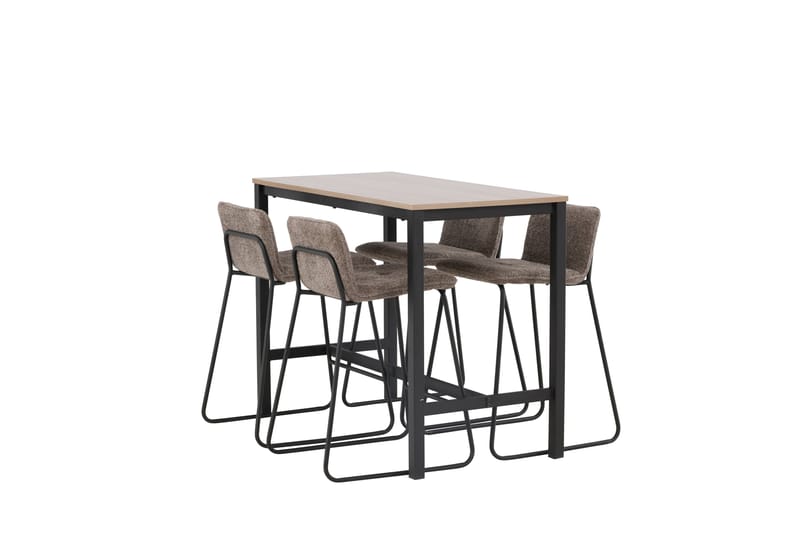 Camden Barbord 60x120 cm med 4 Bisbee Stole - Mørk grå - Møbler - Borde - Barbord & ståbord