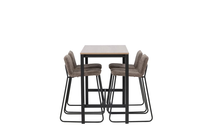 Camden Barbord 60x120 cm med 4 Bisbee Stole - Mørk grå - Møbler - Borde - Barbord & ståbord