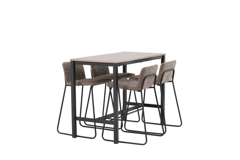 Camden Barbord 60x120 cm med 4 Bisbee Stole - Mørk grå - Møbler - Borde - Barbord & ståbord