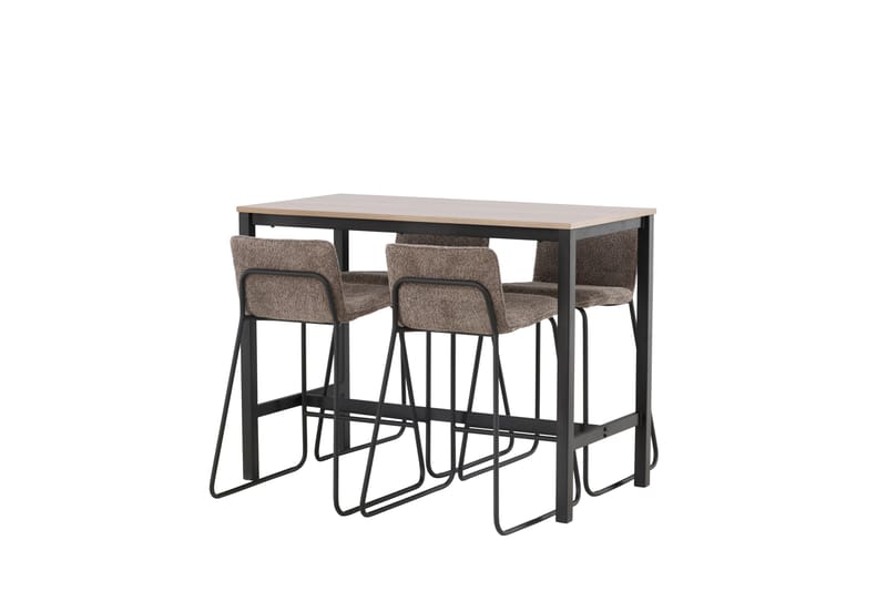Camden Barbord 60x120 cm med 4 Bisbee Stole - Mørk grå - Møbler - Borde - Barbord & ståbord