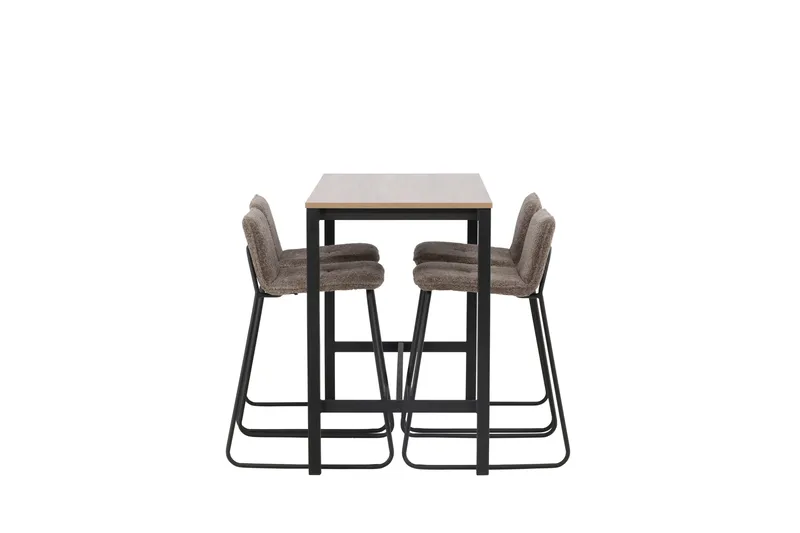 Camden Barbord 60x120 cm med 4 Bisbee Stole - Mørk grå - Møbler - Borde - Barbord & ståbord