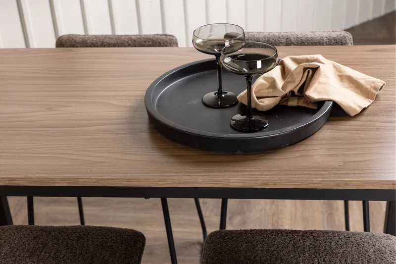 Camden Barbord 60x120 cm med 4 Bisbee Stole - Mørk grå - Møbler - Borde - Barbord & ståbord