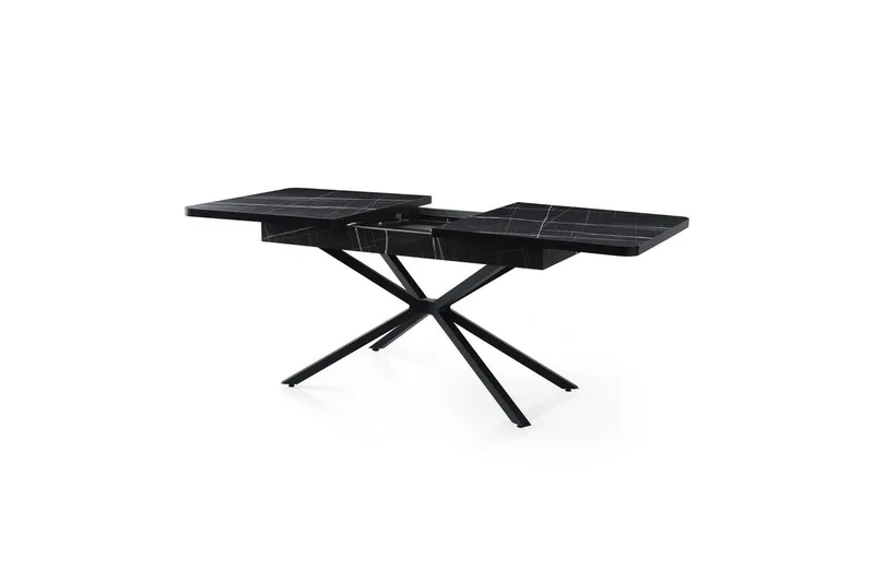 Cassel Spisebord 160 cm Rektangulær - Sort/Hvid - Møbler - Borde - Spisebord og køkkenbord