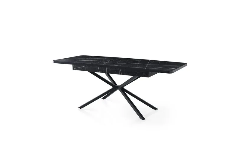 Cassel Spisebord 160 cm Rektangulær - Sort/Hvid - Møbler - Borde - Spisebord og køkkenbord