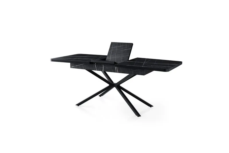 Cassel Spisebord 160 cm Rektangulær - Sort/Hvid - Møbler - Borde - Spisebord og køkkenbord