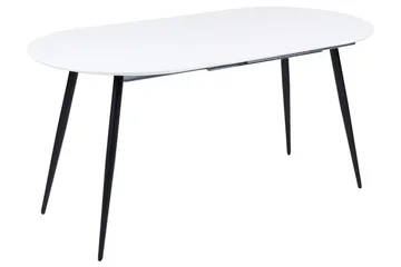 Castellana Spisebord Udvidelsesbart 120-160x80 cm - Hvid Sort - Møbler - Borde - Spisebord og køkkenbord