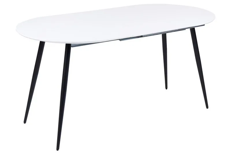 Castellana Spisebord Udvidelsesbart 120-160x80 cm, Hvid Sort