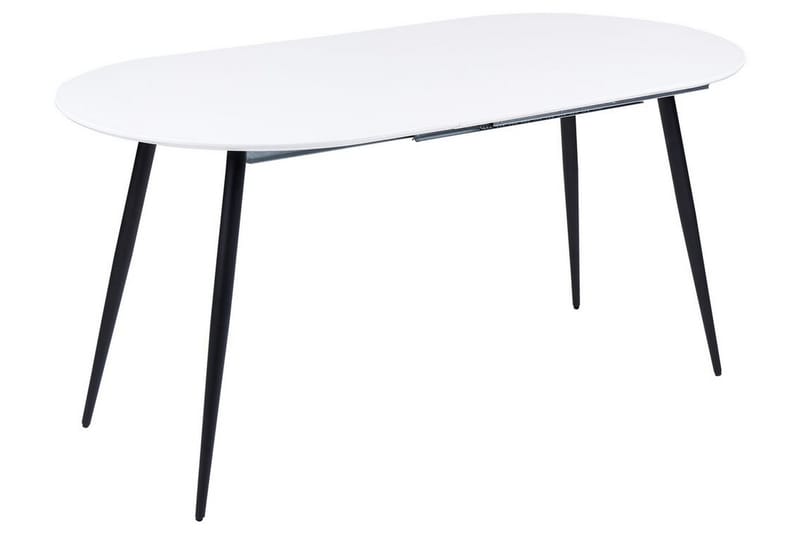 Castellana Spisebord Udvidelsesbart 120-160x80 cm - Hvid Sort - Møbler - Borde - Spisebord og køkkenbord