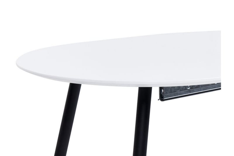 Castellana Spisebord Udvidelsesbart 120-160x80 cm - Hvid Sort - Møbler - Borde - Spisebord og køkkenbord
