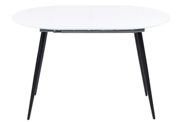 Castellana Spisebord Udvidelsesbart 120-160x80 cm - Hvid Sort - Møbler - Borde - Spisebord og køkkenbord
