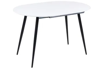 Castellana Spisebord Udvidelsesbart 120-160x80 cm - Hvid Sort - Møbler - Borde - Spisebord og køkkenbord