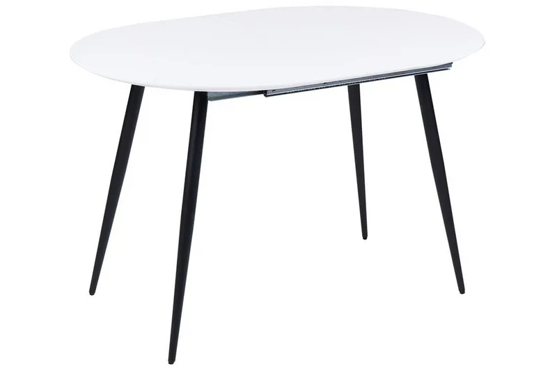 Castellana Spisebord Udvidelsesbart 120-160x80 cm - Hvid Sort - Møbler - Borde - Spisebord og køkkenbord