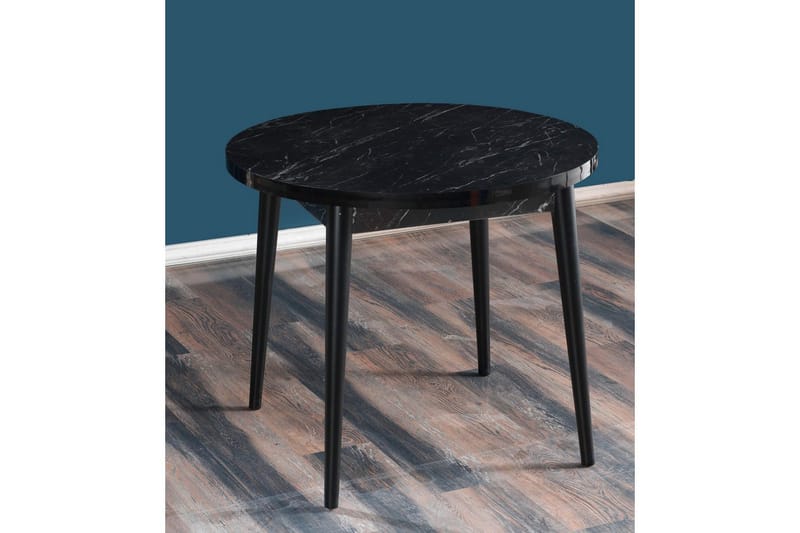 Cavuria Spisebord 90 cm Rund, Sort/Hvid