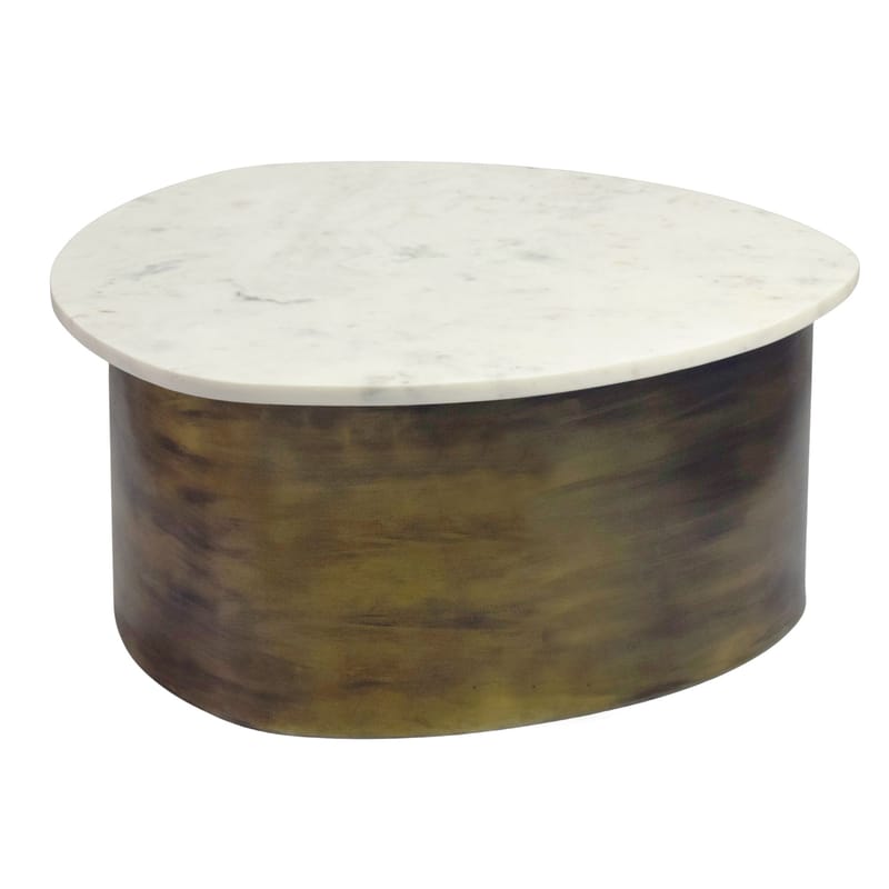 Cedrik sofabord med marmorplade - hvid / guld - Møbler - Borde - Sofabord