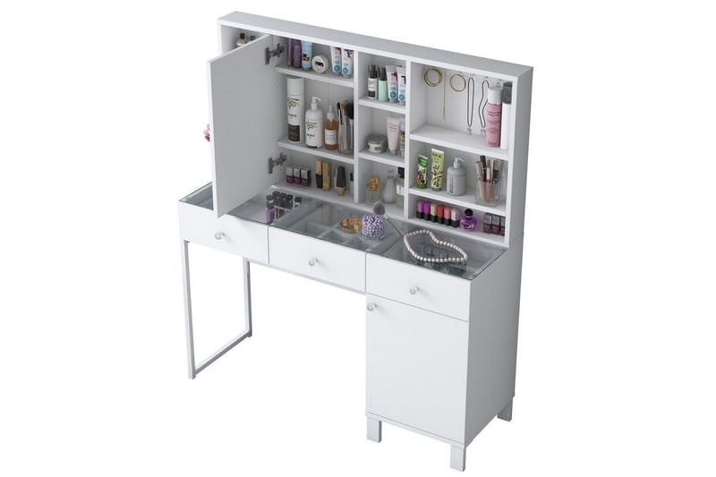 Ceris Toiletbord 120 cm - Hvid - Møbler - Borde - Sminkebord & konsolbord