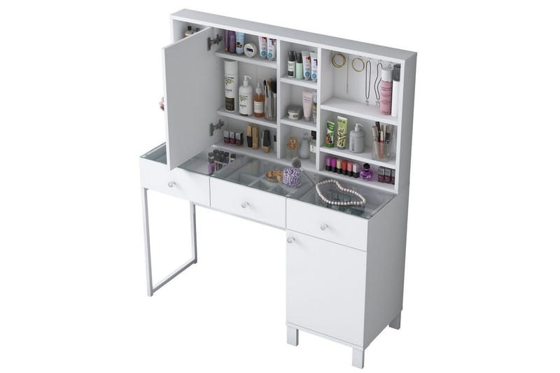 Ceris Toiletbord 120 cm - Hvid - Møbler - Borde - Sminkebord & konsolbord