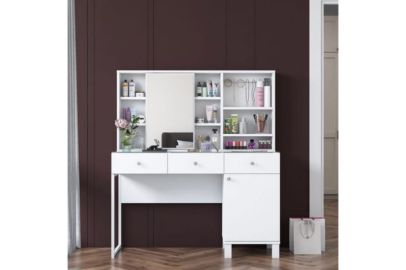 Ceris Toiletbord 120 cm - Hvid - Møbler - Borde - Sminkebord & konsolbord