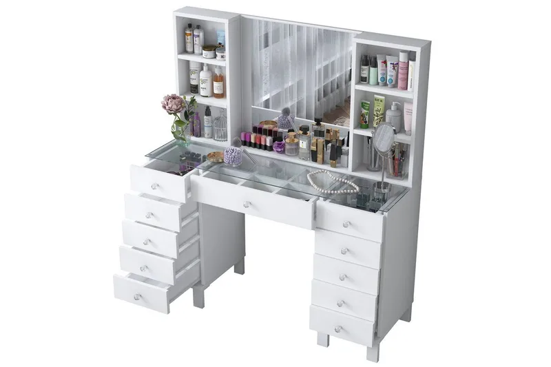 Ceylon Toiletbord 120 cm - Hvid - Møbler - Borde - Sminkebord & konsolbord