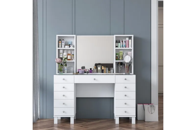 Ceylon Toiletbord 120 cm - Hvid - Møbler - Borde - Sminkebord & konsolbord